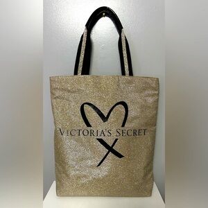 Victoria's Secret Shangai Fashion Gold Glamour Glitter Tote bag, 2017, NWOT
